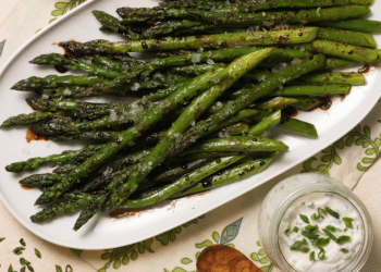 Balsamic Roasted Asparagus With Chive Aioli Recipe