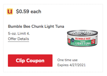 $.59 Bumble Bee Tuna at Safeway - Super Safeway
