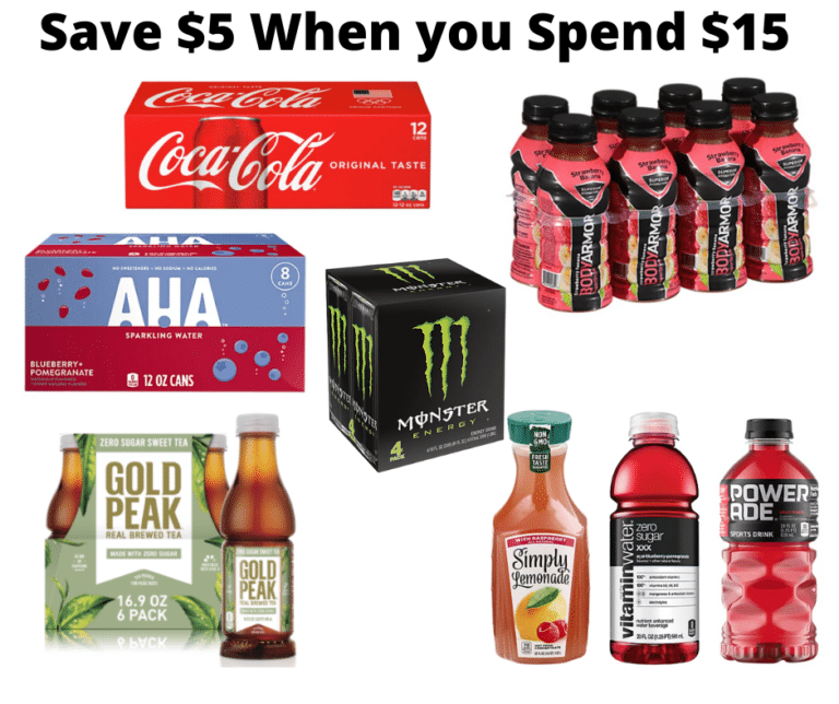 Coca Cola Promo - Save $5 When You Spend $15 - Save on Gold Peak, AHA