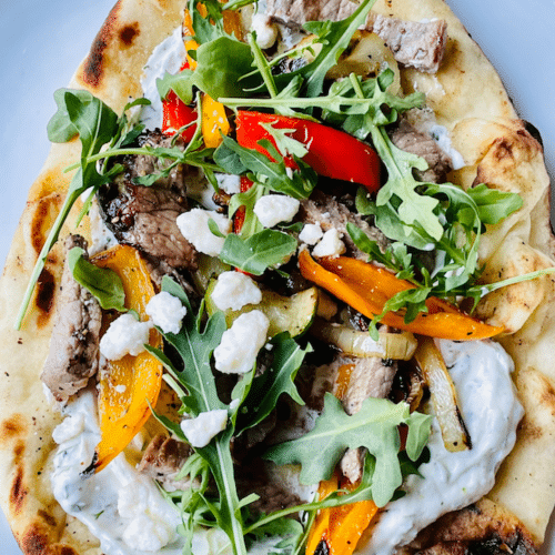 Grilled Steak Gyros With Lemon Herb Greek Yogurt Sauce Super Safeway