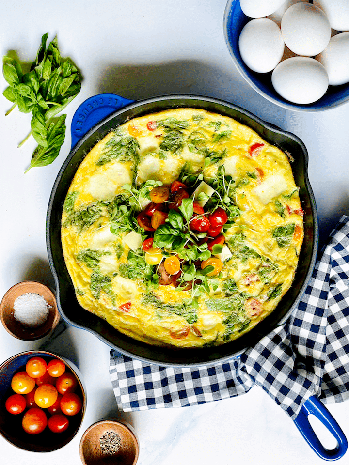 spinach caprese frittata recipe