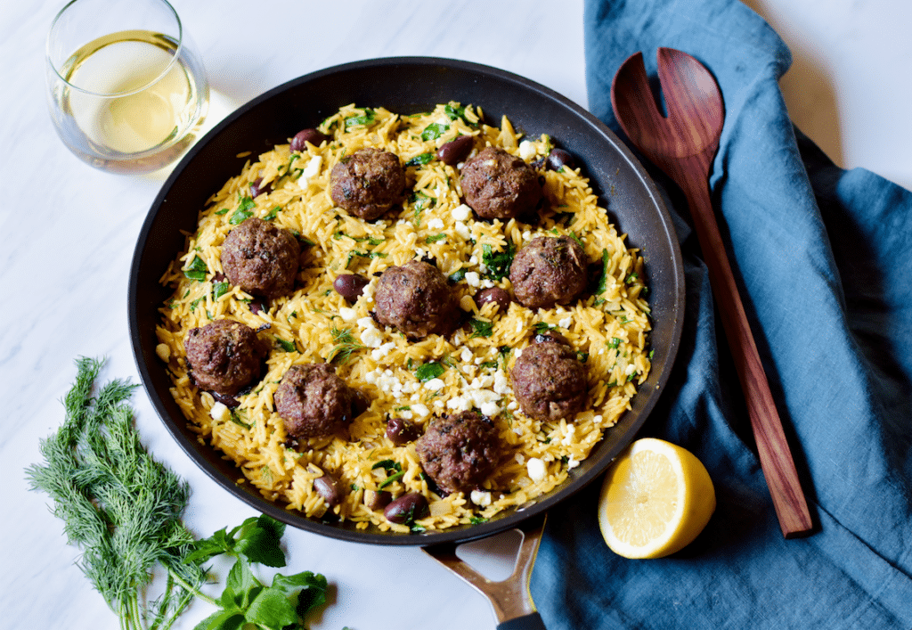 Greek_meatballs_with_Orzo_pilaf