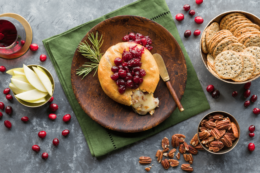 Cranberry Baked Brie With Pecans