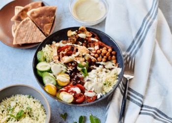 Veggie Shawarma Bowls With Herbed Couscous and Tahini