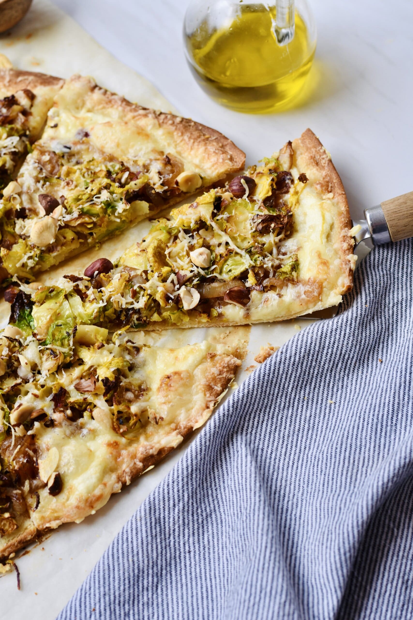 brussels sprouts pizza slice