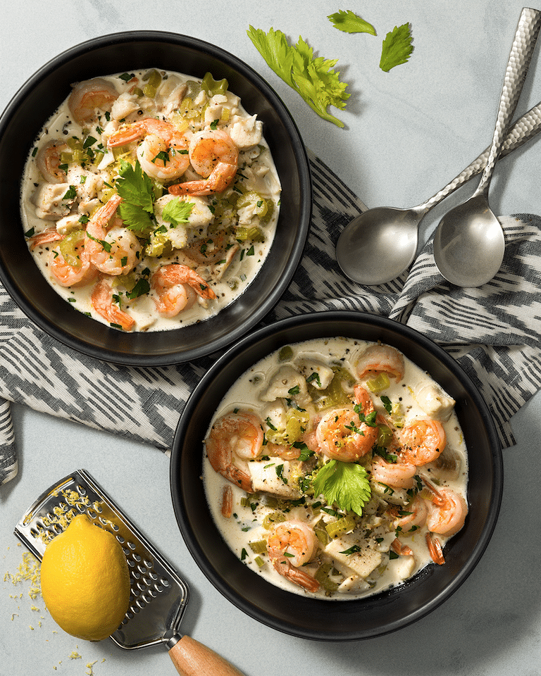 Creamy Tilapia & Shrimp Soup Super Safeway