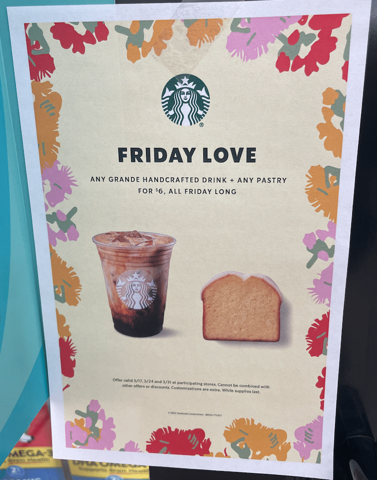 Starbucks Friday Love Promotion Safeway