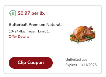 butterball turkey price safeway
